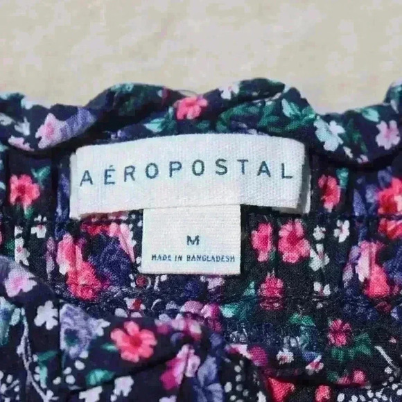 FLORAL Mini Skirt Black Pink Tiered Ruffle Elastic Waist Pull On Stretchy Med - Picture 4 of 10